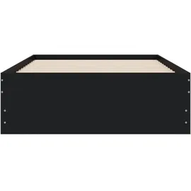vidaXL Bettgestell 90 x 190 cm Schwarz