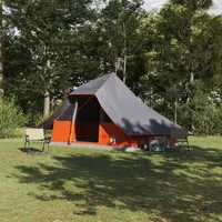 VidaXL Familienzelt Tipi Grau und Orange für 10 Personen