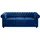 vente-unique Vente-unique-Couchgarnitur 3+2+1 & Samt - Dunkelblau - Chesterfield
