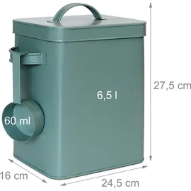 Relaxdays Metallbox 6,5 L 7-tlg. grün
