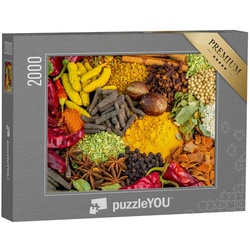 puzzleYOU Puzzle Verschiedene Gewürze, Paprika und Kräuter, 2000 Puzzleteile, puzzleYOU-Kollektionen Gewürze