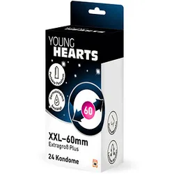 YOUNG HEARTS Kondome XXL - Extragroß Plus, 24 St.