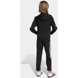 adidas Trainingsanzug ADIDAS SPORTSWEAR "ESSENTIALS KIDS", Jungen, Gr. 116, schwarz-weiß (schwarz, weiß), Obermaterial: 100% Polyester, Sportanzüge Trainingsanzug, mit 3-Streifen, aus weichem Trikotstoff, mit CLIMACOOL Technologie