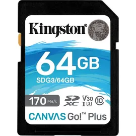 Kingston SDXC Canvas Go! Plus 64 GB Class 10 UHS-I V30