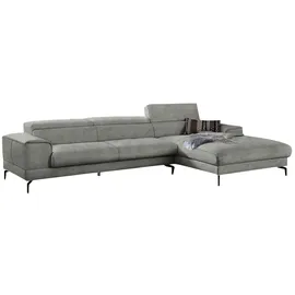 W.Schillig Eckcouch Mikrofaser 3-Sitzer Grau