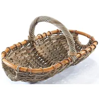 Kobolo Erntekorb Rattankorb Henkelkorb Korb - geflochtenes Rattan -