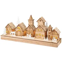 Lumineo LED-Weihnachtslandschaft MELI, 30 x 13,5 cm - Braun