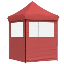 vidaXL Party-Zelt 2 x 2 m inkl. 4 Seitenteile Bordeauxrot