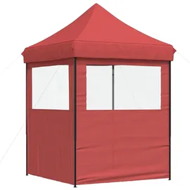 vidaXL Party-Zelt 2 x 2 m inkl. 4 Seitenteile Bordeauxrot