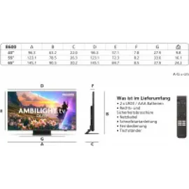 Philips 43PUS8600/12 43" 4K QLED Ambilight TV