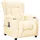 vidaXL Massagesessel Kunstleder 339078 80 x 100 x 90 cm Creme mit verstellbarer Rückenlehne und Massagefunktion