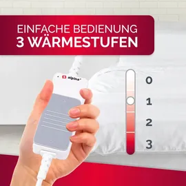 Alpina Heizdecke Wärmedecke 80 x 150 cm Weiß