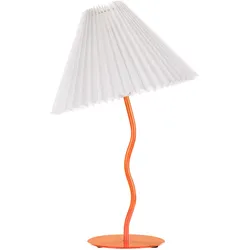 Tischlampe Metall orange / weiß 48 cm Kegelform ALWERO