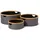 Lumaland Aufbewahrungsbox 3er Set rund 45 x 20 cm, 38 x 16 cm, 30 x 12 cm grau
