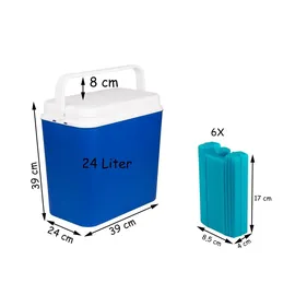 BigDean Passive Kühlbox 24 l inkl. 6 Kühlakkus