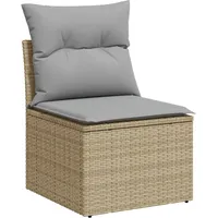 VidaXL 7-teiliges Garten Sofa Set mit Kissen Beige Poly