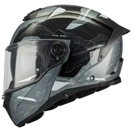 MT Helmets Atom 2 Sv Highlands Grau/Schwarz M