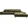Musterring Wohnlandschaft MUSTERRING "MR 2490 Ecksofa mit erstklassigem Sitzkomfort, Long-Life-Leder", grün (camouflage, b), B:342cm T:207cm, Sofas, Wohnlandschaft, Bronze-Fuß, Sitzhöhe 48cm, wahlweise mit Funktionen, Maße 342 x 207 cm
