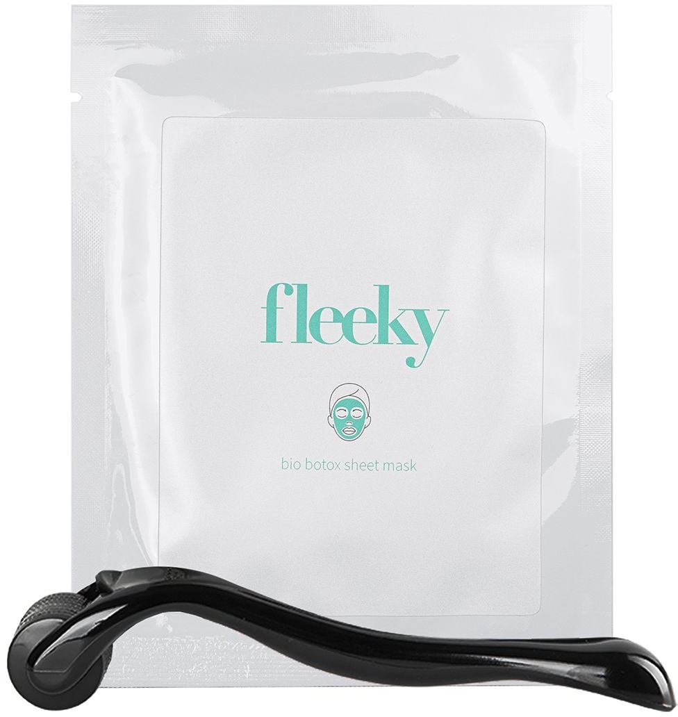 fleeky Bio Botox Sheet Mask mit 540 Needle Dermaroller 1 St Unisex