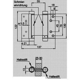 DENI Pendeltürband STA verz.Gr.39 L.175mm 55kg TS 40-45mm DENI