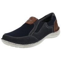 Josef Seibel Herren Slipper Anvers 78,Weite K (Extra weit),Wechselfußbett,Schlupfschuhe,schluepfschuhe,Slip-ons,Indigo-Kombi,43 EU - 43 EU Weit