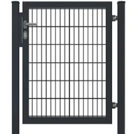 fa-bausysteme Gartentor für Doppelstabmattenzäune Voll-Rahmen Anthrazit 100 cm x 100 cm