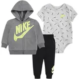 Nike JDI TOSS 3 Stück FZ PANT SET, schwarz/grau, 74