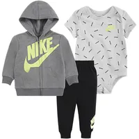 Nike JDI TOSS 3 Stück FZ PANT SET, schwarz/grau, 74