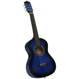 vidaXL Klassikgitarre für Anfänger und Kinder Blau 1/2 34"