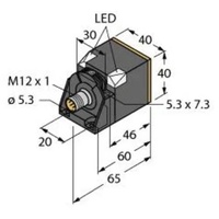 Turck Sensor nicht bündig PNP, Schließer NI40U-CK40-AP6X2-H1141