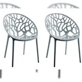 CLP Gartenstuhl Hope Sessel 59 x 59 x 80 cm grau 2 St.