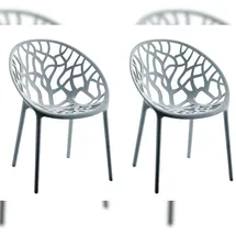CLP Gartenstuhl Hope Sessel 59 x 59 x 80 cm grau 2 St.