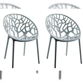 CLP Gartenstuhl Hope Sessel 59 x 59 x 80 cm grau 2 St.