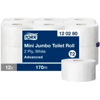 TORK Toilettenpapier Mini Jumbo 2-lagig 12 Rollen