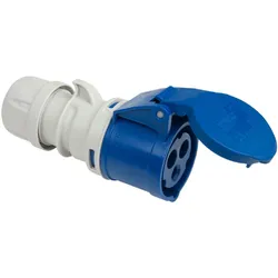 Kopp CEE Caravan Kupplung Camping 3 Polig 16A mit Klappdeckel blau