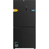 Cecotec CoolMarket 4D 490 Dark Side-by-Side (490 l, 1830 mm hoch, Schwarz)