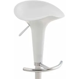 deluke Barhocker CEKOT Kunststoff Weiß Metall, 37x87x37 cm, Esszimmer, Barmöbel, Barhocker