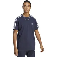 Adidas 3-Streifen Single Jersey Kurzarm-T-Shirt Legend Ink / White S