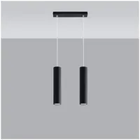 Sollux Lagos 2-flg. 2xGU10 90 cm schwarz