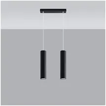 Sollux Lagos 2-flg. 2xGU10 90 cm schwarz