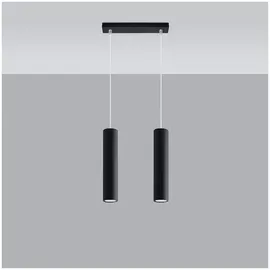 Sollux Lagos 2-flg. 2xGU10 90 cm schwarz
