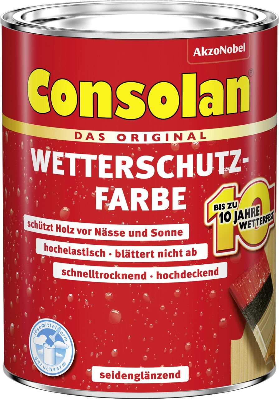 Consolan Wetterschutz-Farbe 2,5 L weiß