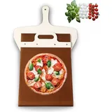 QiMeiTech Pala Sliding Pizza Peel – Der Pizzaschieber, der Pizza perfekt überträgt – Pizzaschieber mit Griff für den Innen- und Außenofen