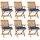 vidaXL Gartenstuhl klappbar 58 x 58 x 88 cm blau 6 St.