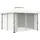 vidaXL Pavillon 3 x 3 m inkl. 4 Seitenteile Cremeweiß