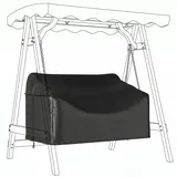 Outsunny Hollywoodschaukel Abdeckung 2 Sitzer, Wasserdicht Winddicht Schutzhülle für Gartenschaukel, UV-Beständig Abdeckplane für Hängesessel, Gartenmöbel, 142 x 76 x 81 cm Schwarz   Aosom