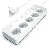 Bearware Steckdosenleiste Mehrfachsteckdose Steckerleiste 3680W, 5-fach