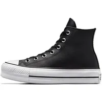 Converse Chuck Taylor All Star Lift Clean Sneakers, Black Black White, 36.5 EU