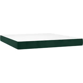 vidaXL Boxspringbett 180 x 200 cm Dunkelgrün