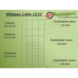 Aquagart Wildzaun 200 m x 15 cm